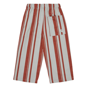 Historia principal - Pantalones de punto a rayas de algodón orgánico | Rojo