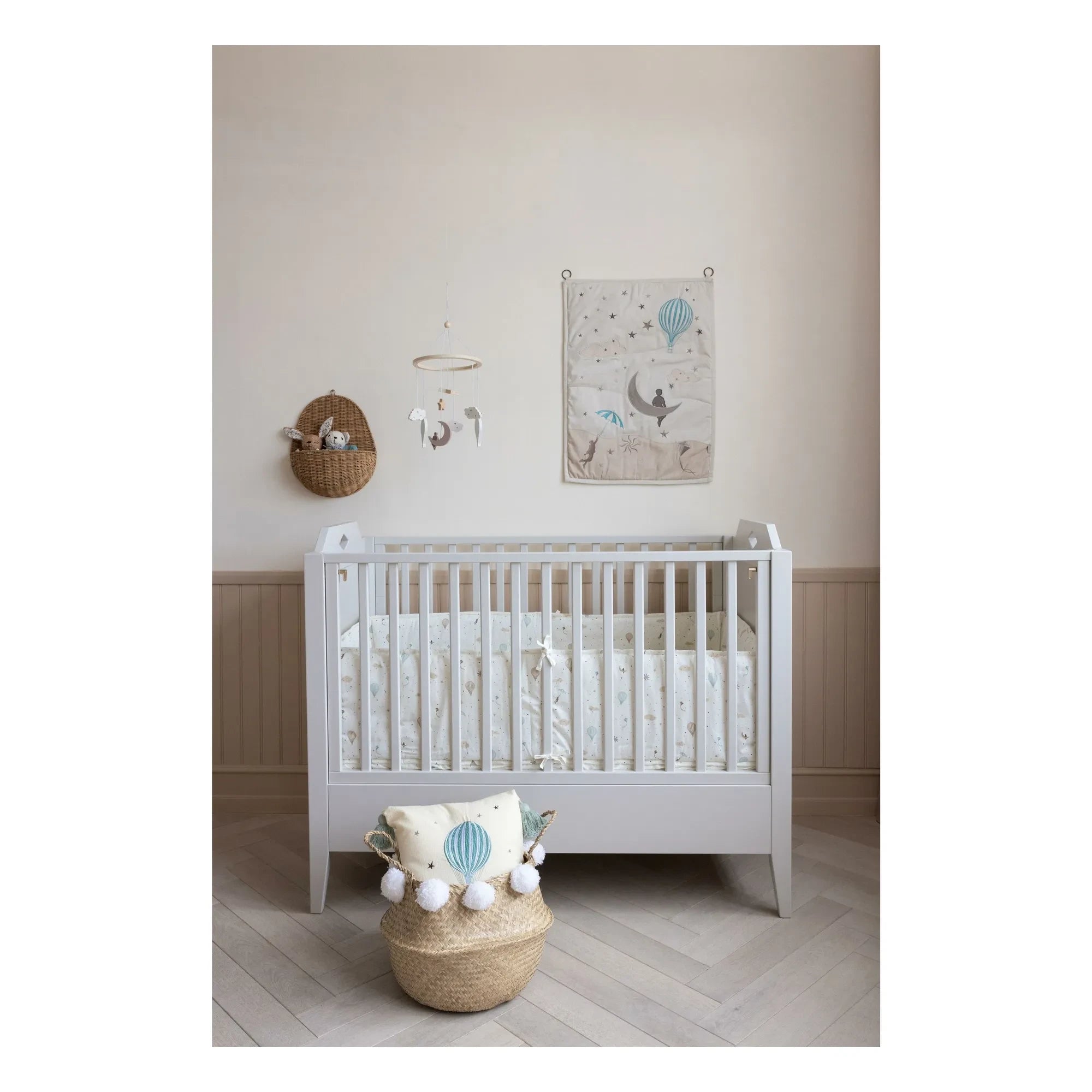 Cam Cam - Protector para cuna Dreamland | Azul claro