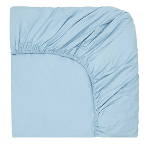 Suite 702 - Sábana bajera de percal orgánico | Azul claro