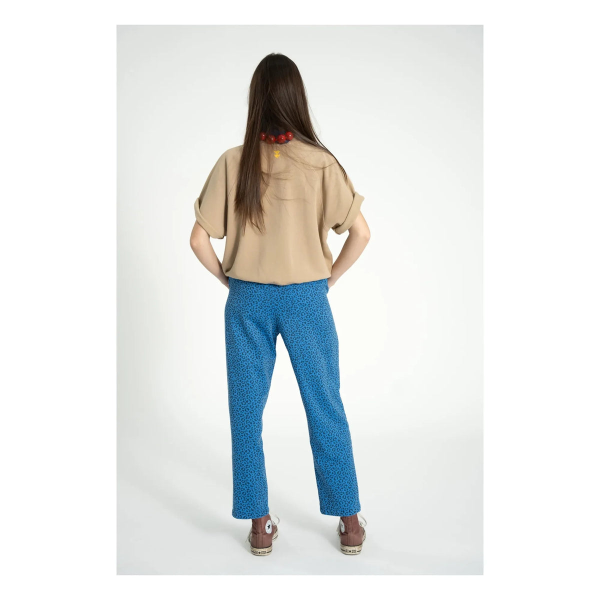 Sisters Department - Pantalones de leopardo de algodón | Azul