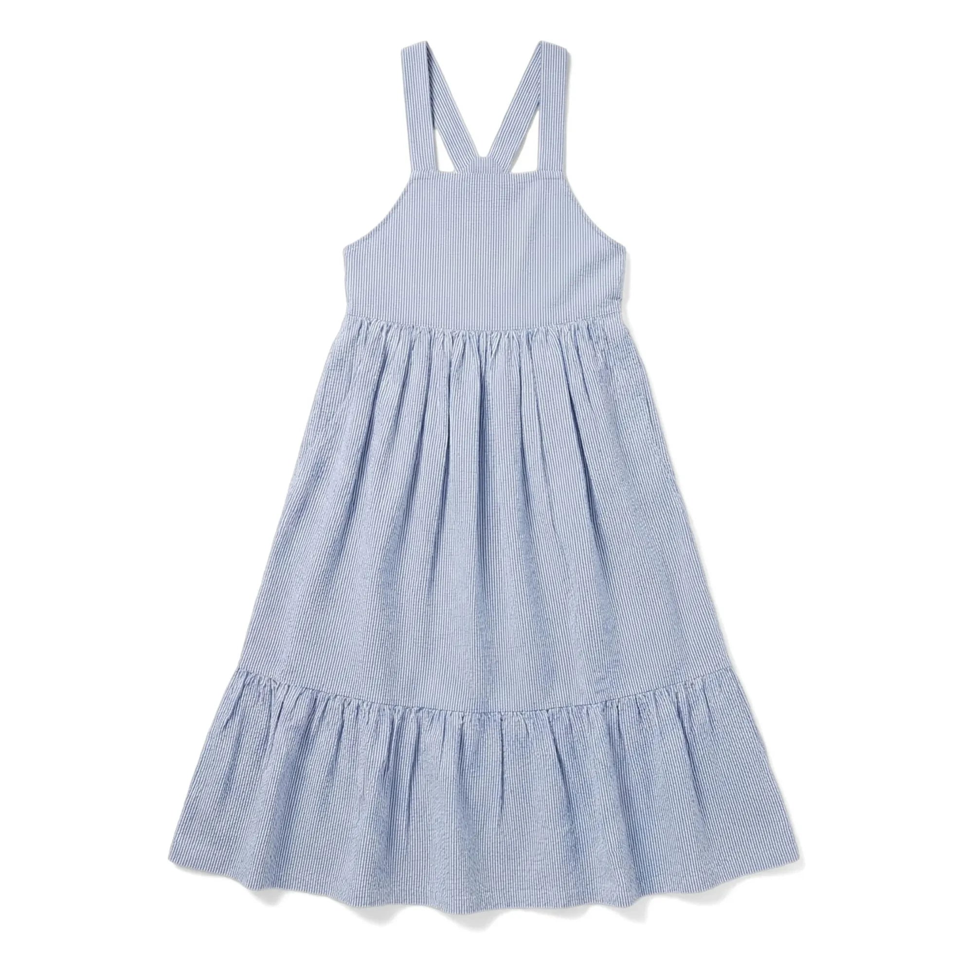 Smallable Kid - Vestido con peto de rayas Pia | Azul real