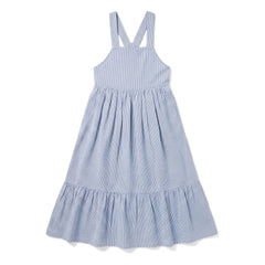 Smallable Kid - Vestido con peto de rayas Pia | Azul real