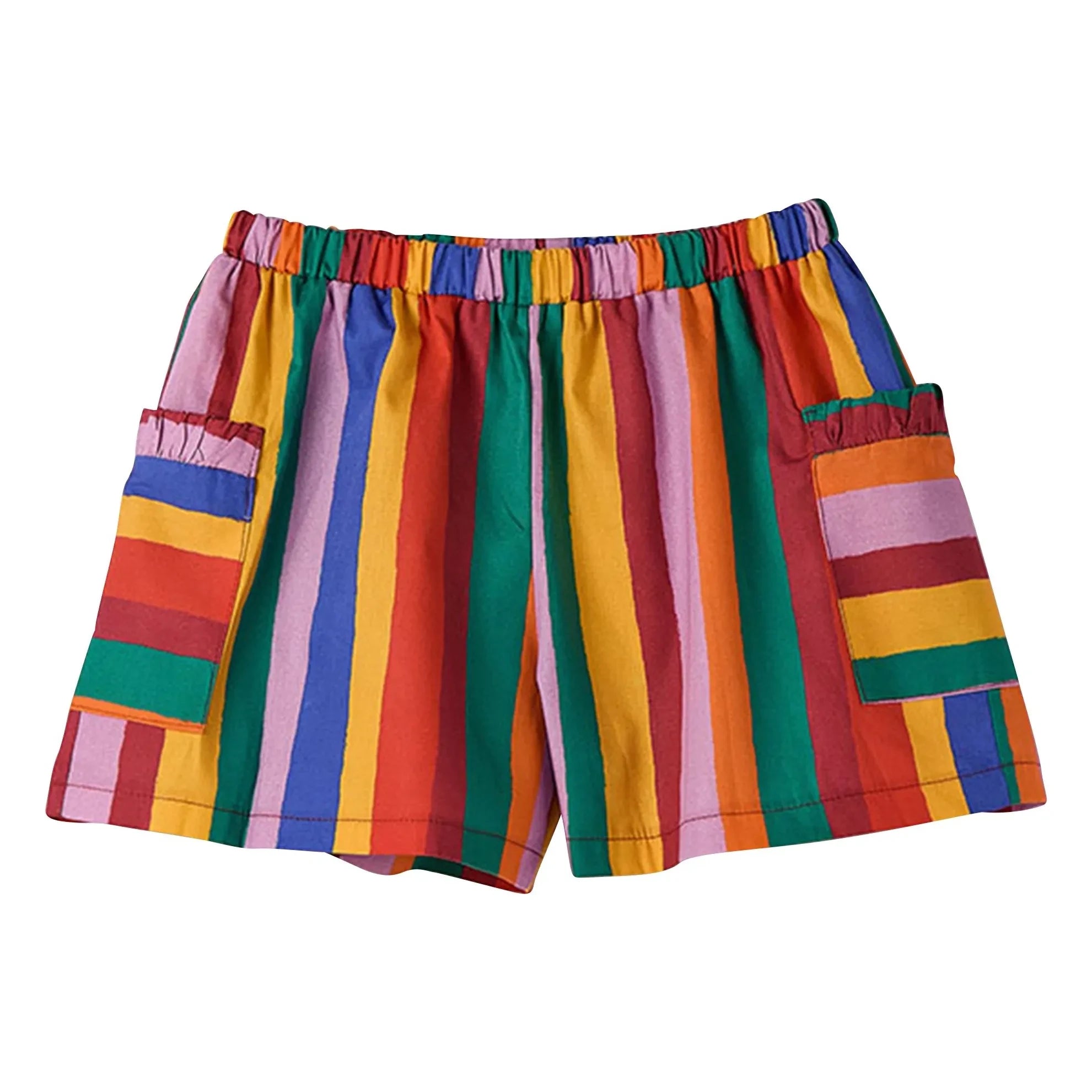 Fabula - Pantalón corto a rayas | Rojo