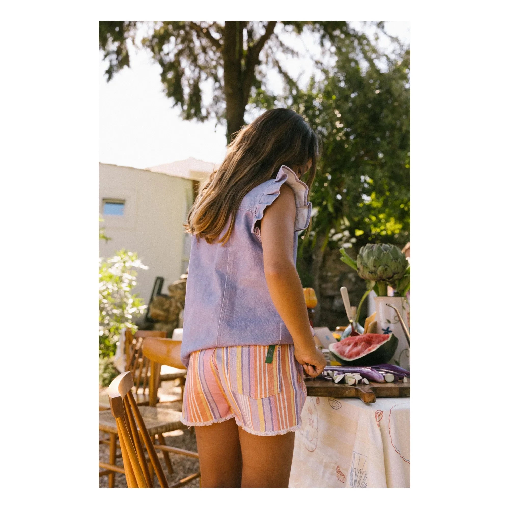 Favorite People - Shorts a rayas Ricotta | Morado