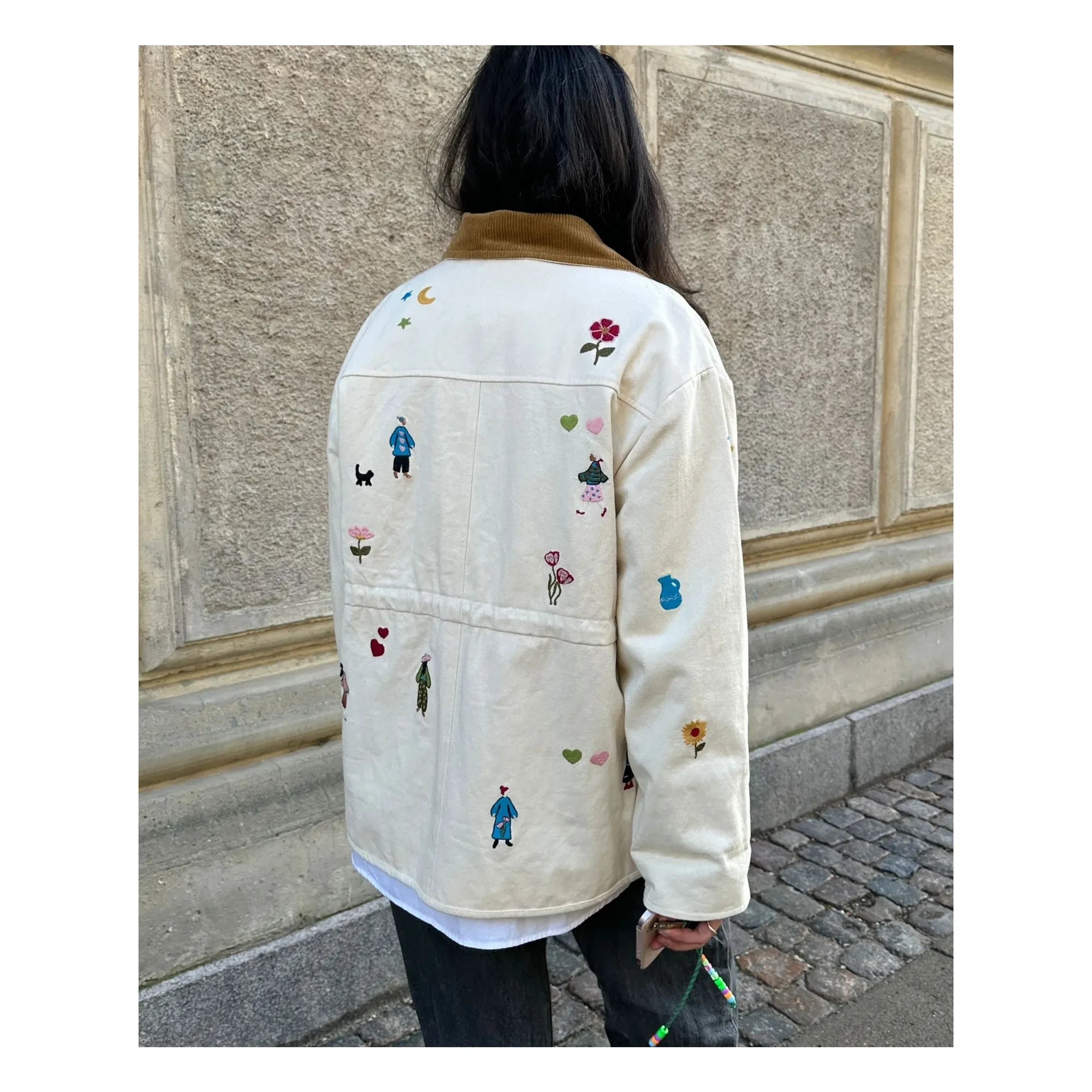 SISSEL EDELBO - Chaqueta de algodón orgánico Cara | Crudo