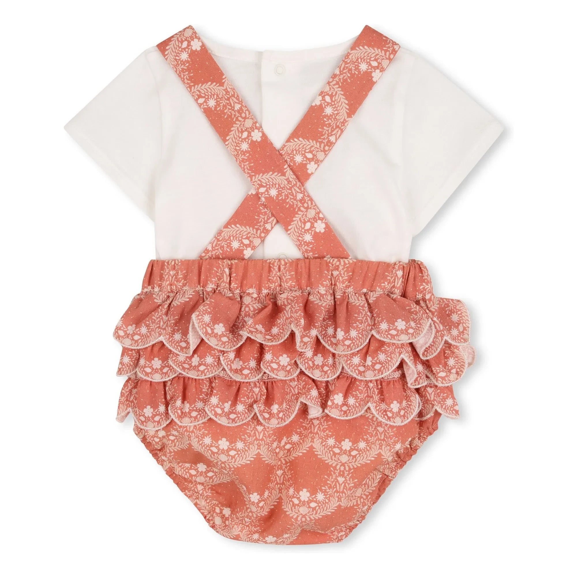Chloé - Conjunto de mono y camiseta de algodón orgánico | Melocotón