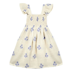 Mipounet - Vestido de Algodón Orgánico Sandrine Fleurie | Crudo