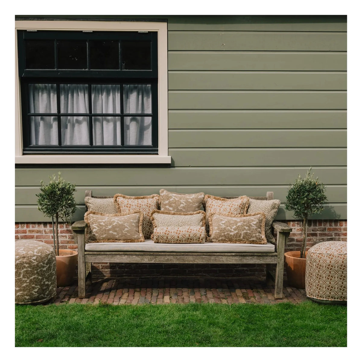 Funda de almohada de doble cara Palais - Coco | Caramelo