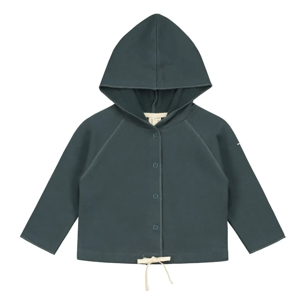 Gray Label - Sudadera con capucha de algodón orgánico | Gris azulado