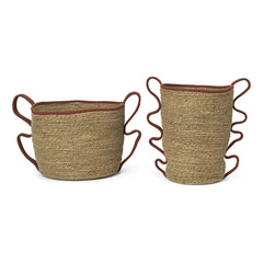 Ferm Living - Cestas Verso - Set de 2 | Rojo ladrillo