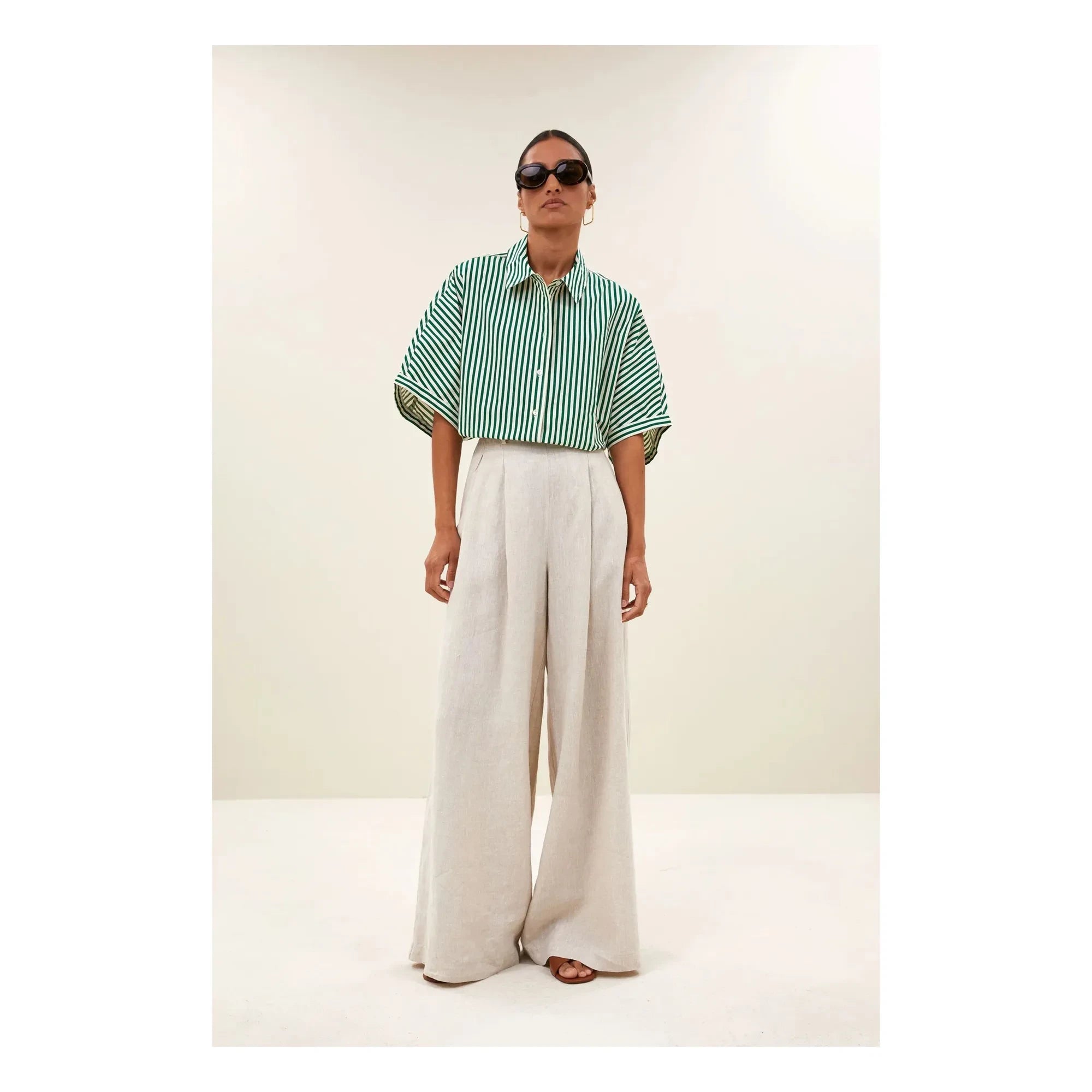 Bar - Pantalón de lino Sef | Crema
