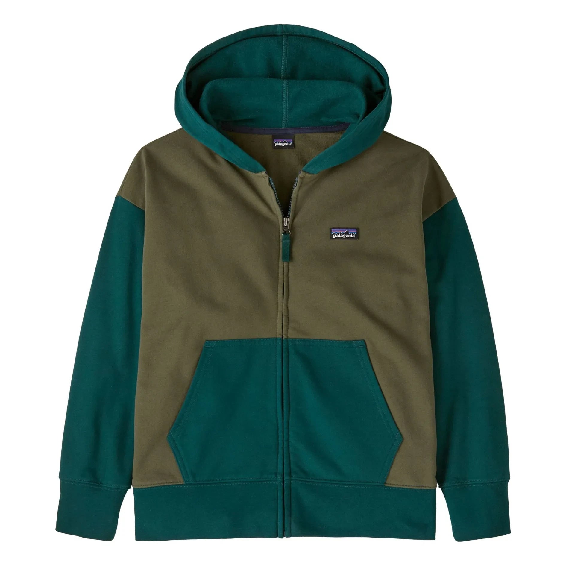 Patagonia - Sudadera con cremallera completa de algodón orgánico | Verde