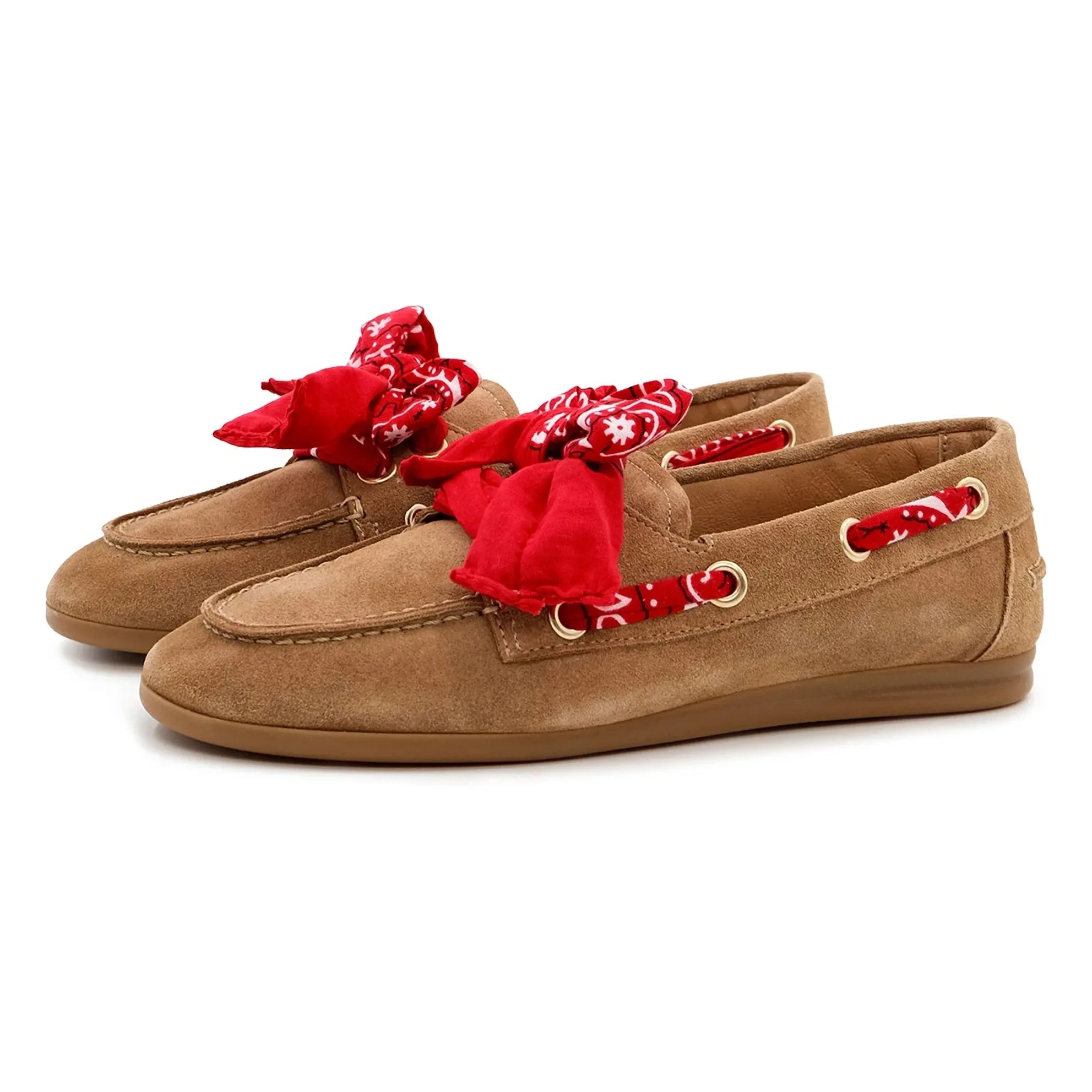 Toral - Zapatos náuticos de ante Nahua Bandana | Marrón tierra