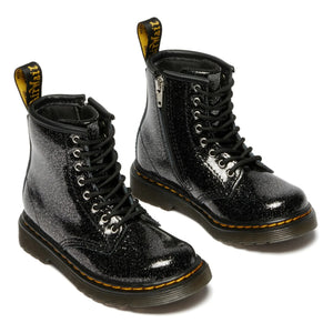 Dr. Martens - Botín con cordones 1460 J Glitter | Negro brillante