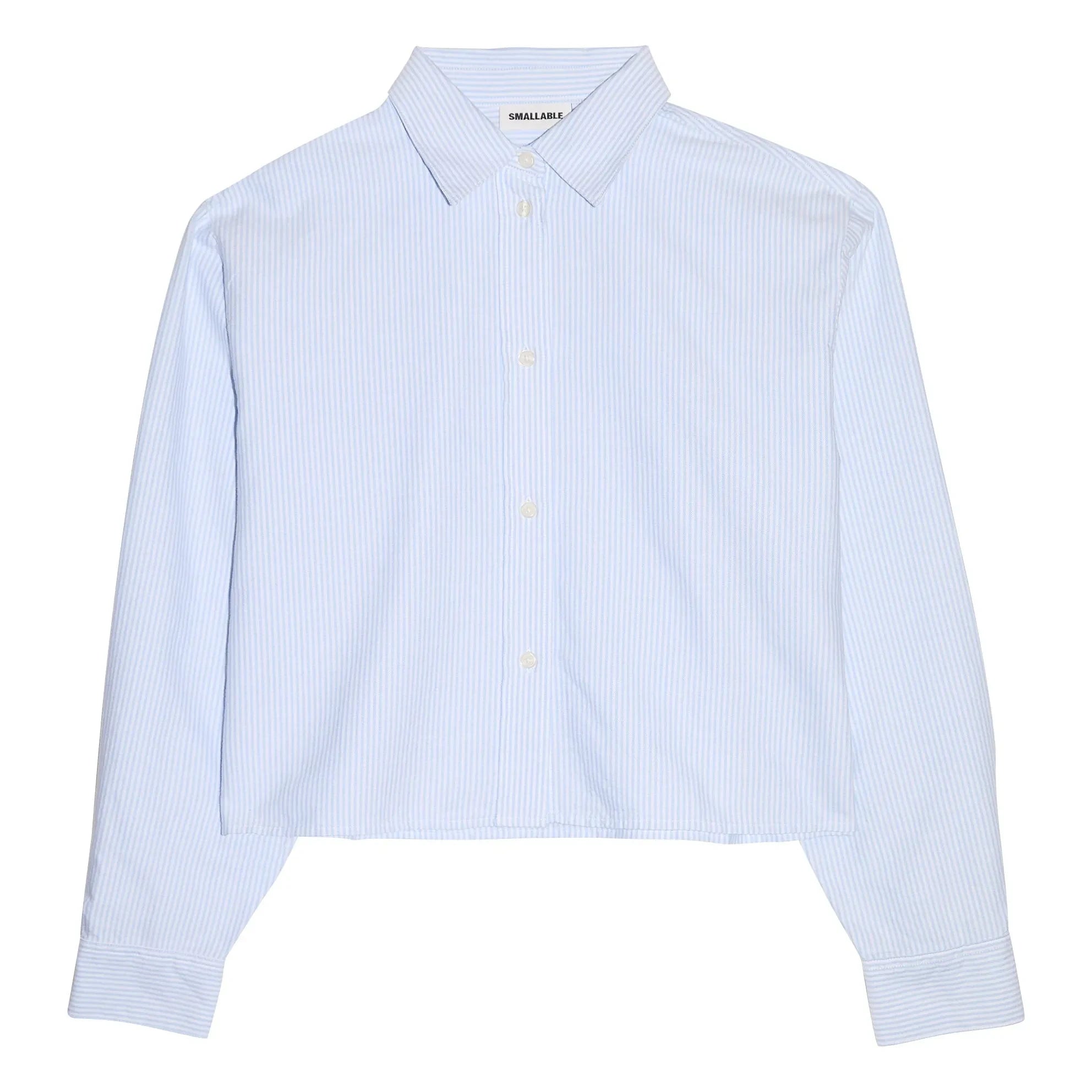 Smallable Woman - Camisa corta de rayas Chili | Azul hielo