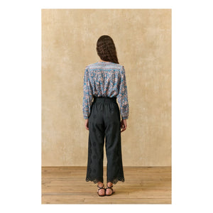 Louise Misha - Blusa Jane de algodón orgánico | Azul