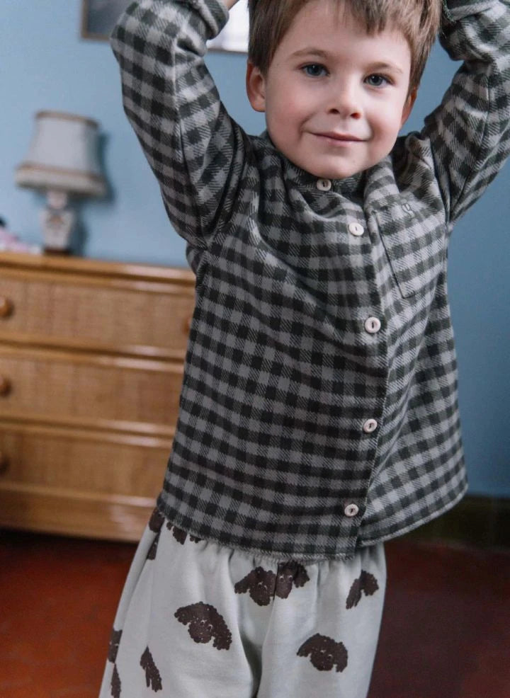 Studio Bohème - Camisa de Algodón Orgánico Jim Vichy | Gris