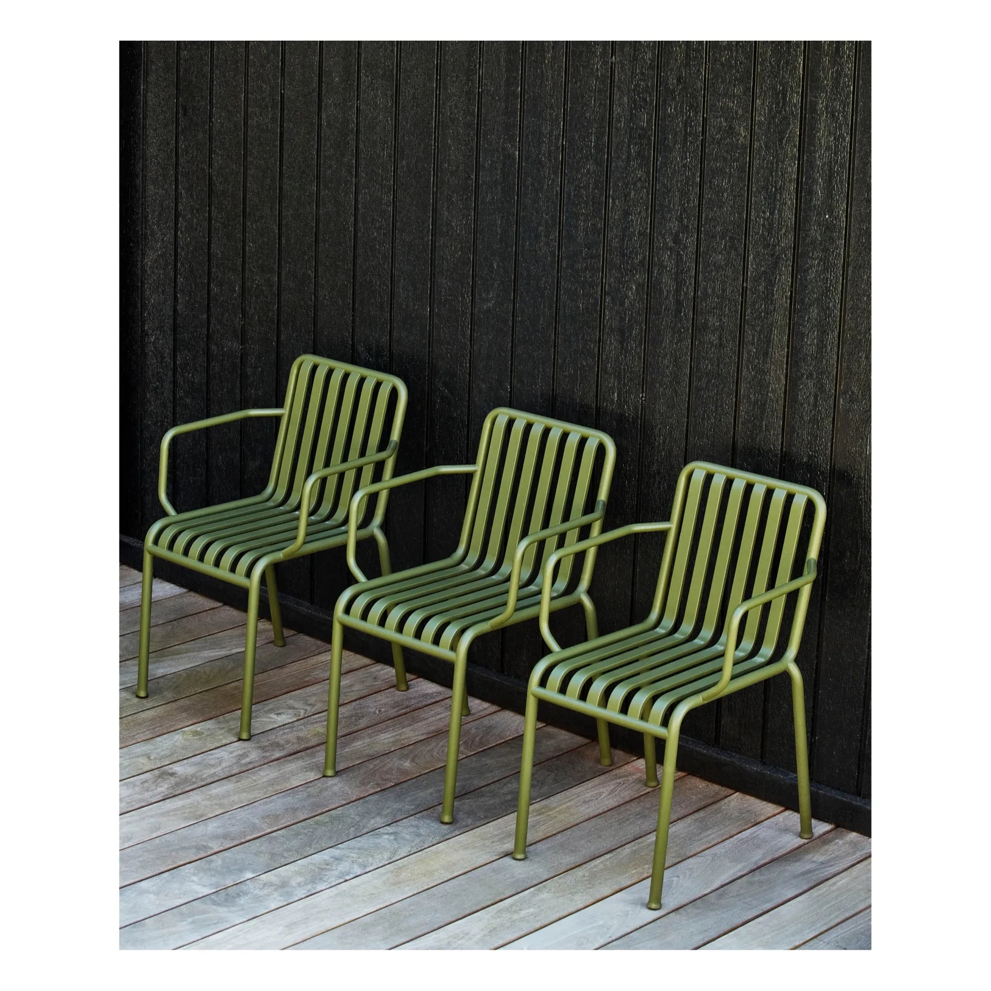 Hay - Sillón de comedor Palissade diseñado por Ronan y Erwan Bouroullec | Verde oliva