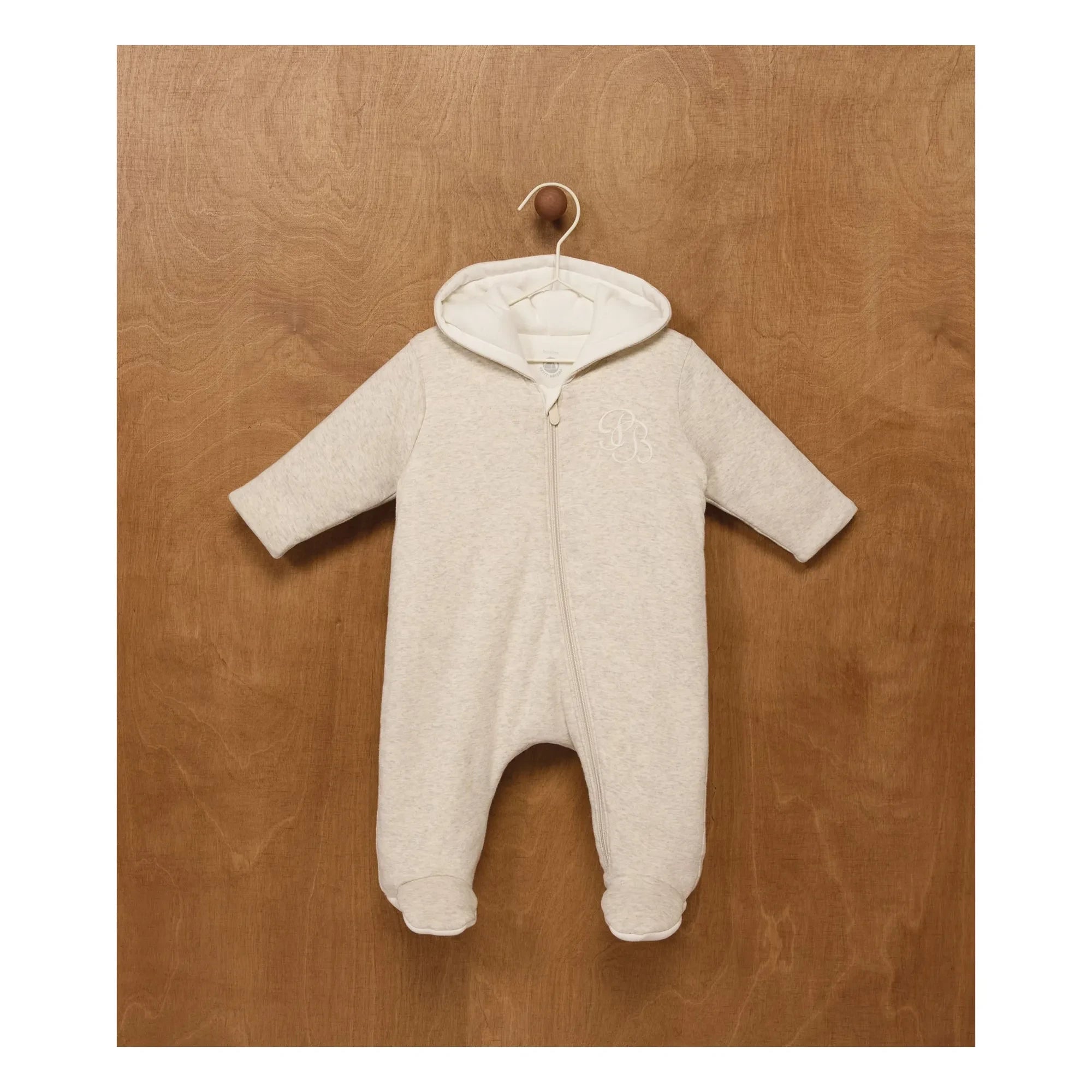 Petit Bateau - Mameluco de algodón orgánico | Brezo beige