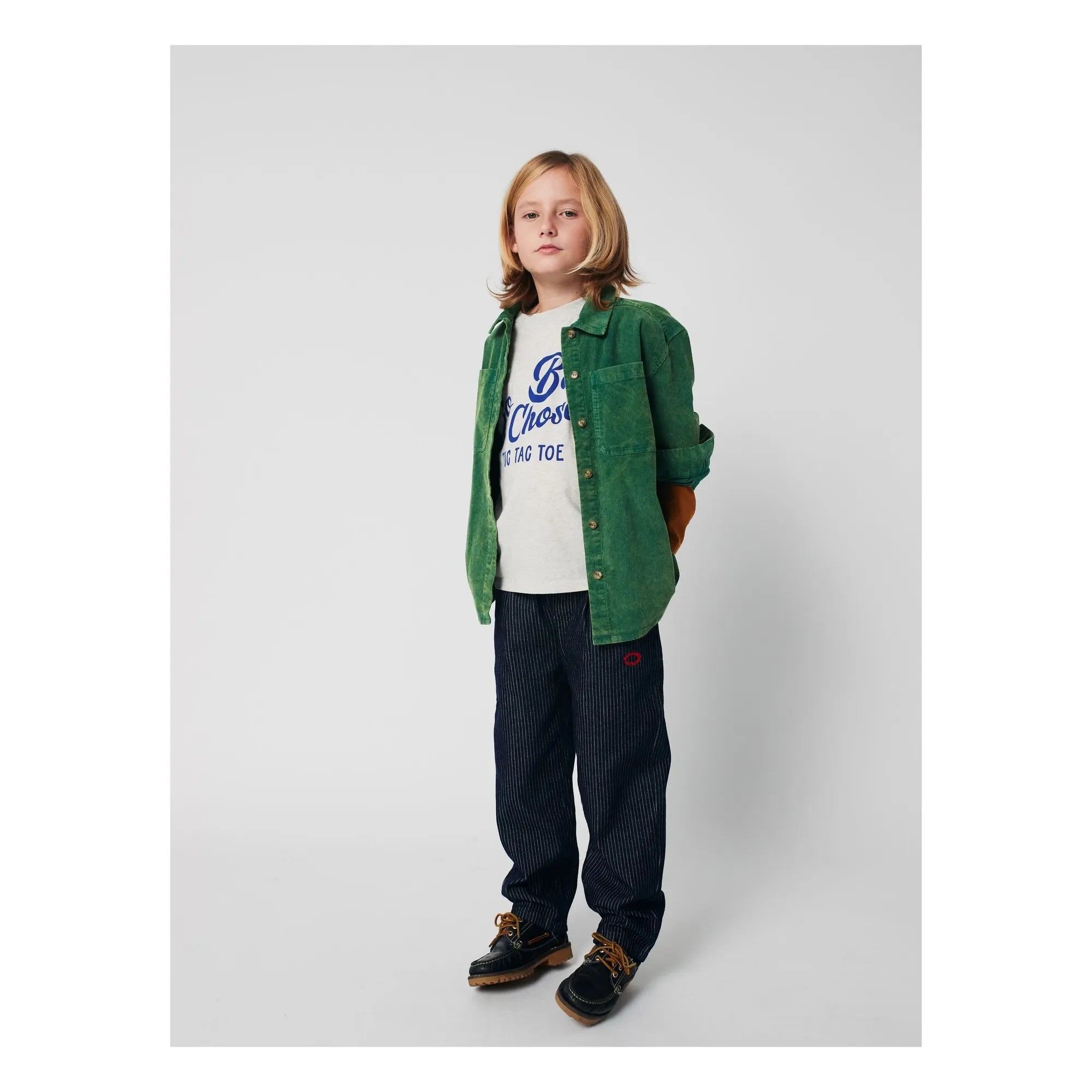 Bobo Choses - Camiseta con bloques de color de algodón orgánico de Bobo Choses | Gris jaspeado