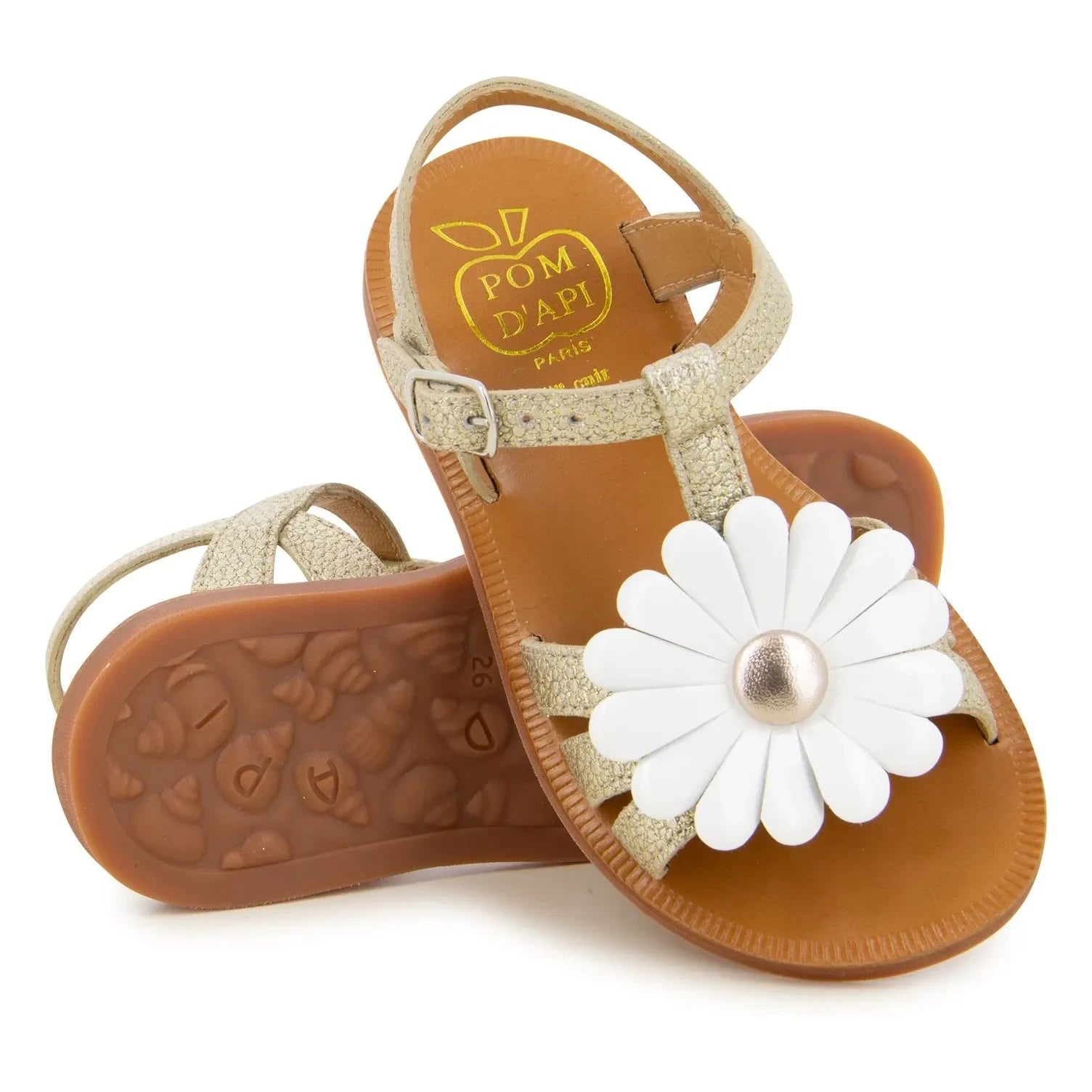Pom d'Api - Sandalias Plagette Big Flo | Oro
