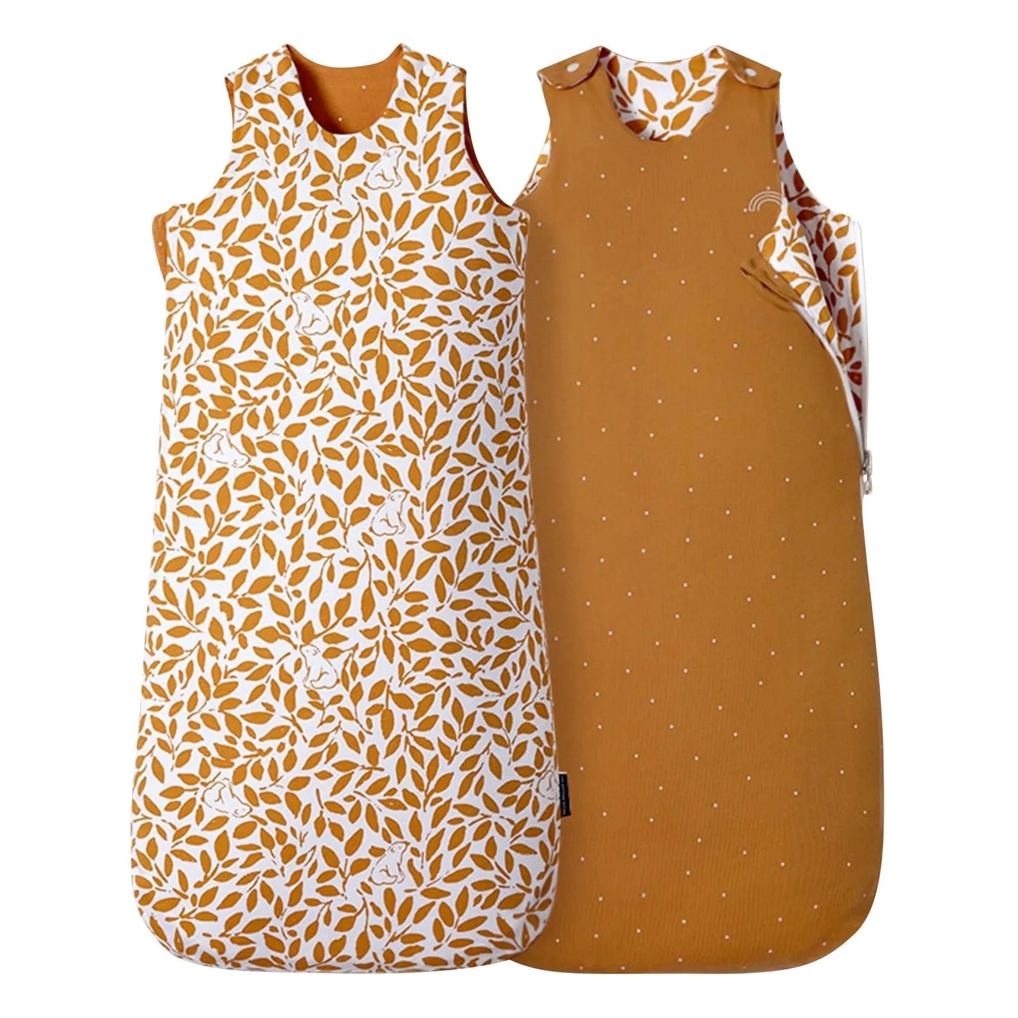 Saco de dormir de doble cara Les Petites Billes - Oursons | Caramelo