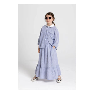 Smallable Kid - Vestido con peto de rayas Pia | Azul real