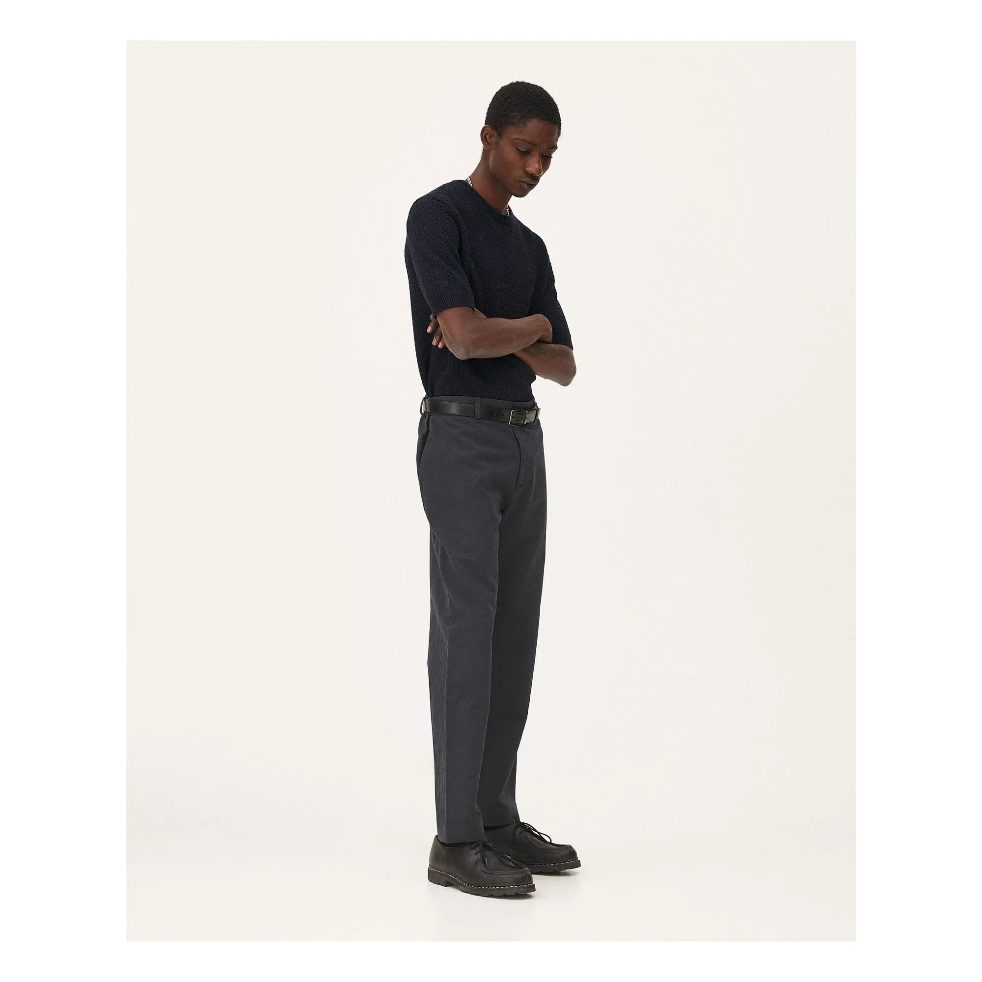 Noyoco - Pantalones de lino Detroit | Azul oscuro
