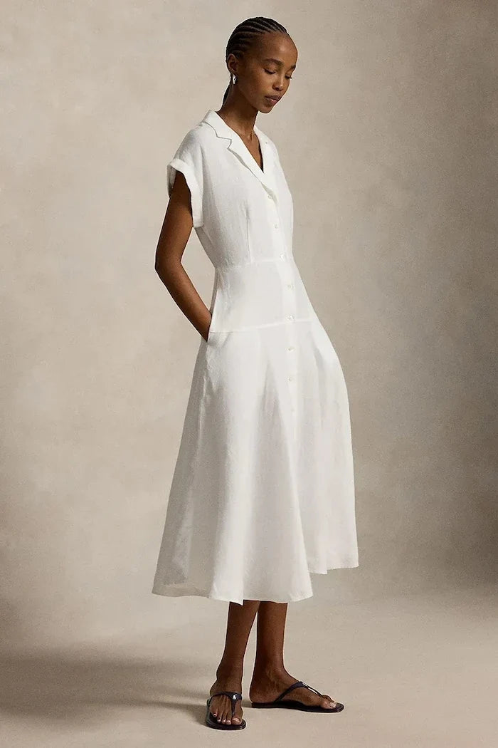 Vestido camisero de lino Polo Ralph Lauren