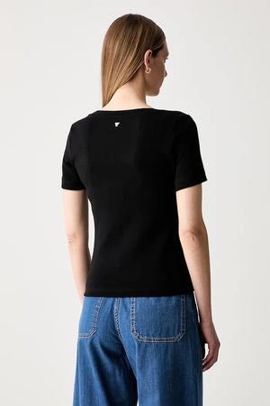 Weekend Max Mara camiseta de mujer básica de algodón y elastano WKDMULTIJ