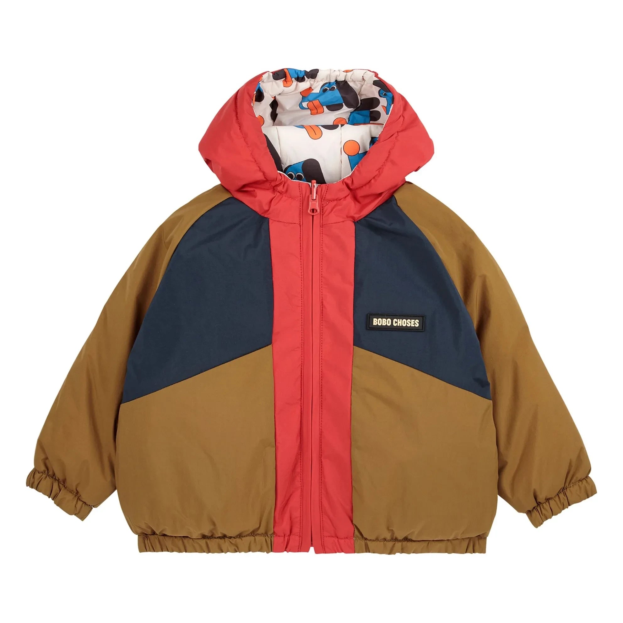 Bobo Choses - Chaqueta impermeable de fibra reciclada reversible para bebé | Azul