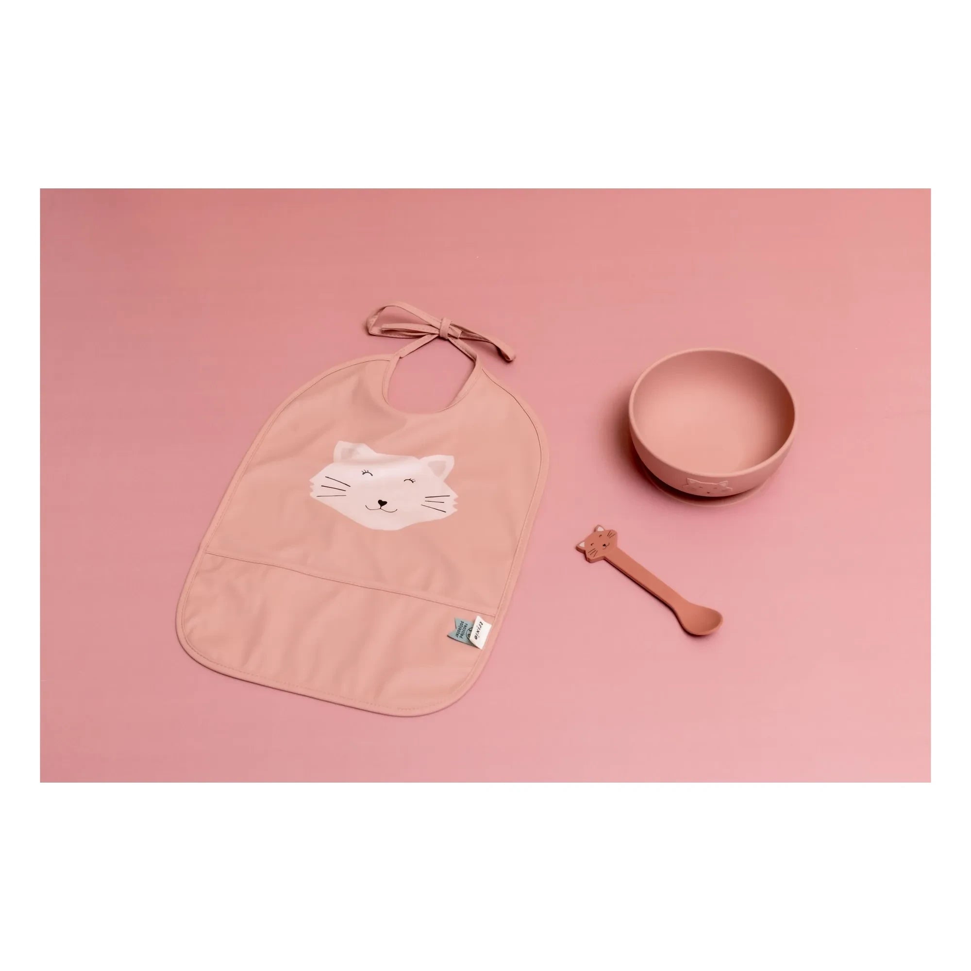 Trixie - Cuenco de silicona con base antideslizante para gatos Sra. Cat | Rosa