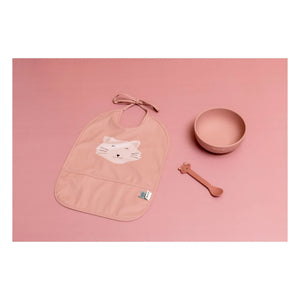 Trixie - Cuenco de silicona con base antideslizante para gatos Sra. Cat | Rosa