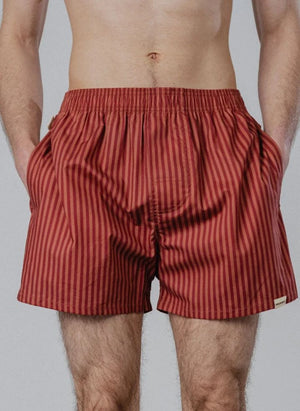 Pockies - Çizgili Boxer Şort | Kızıl Oker