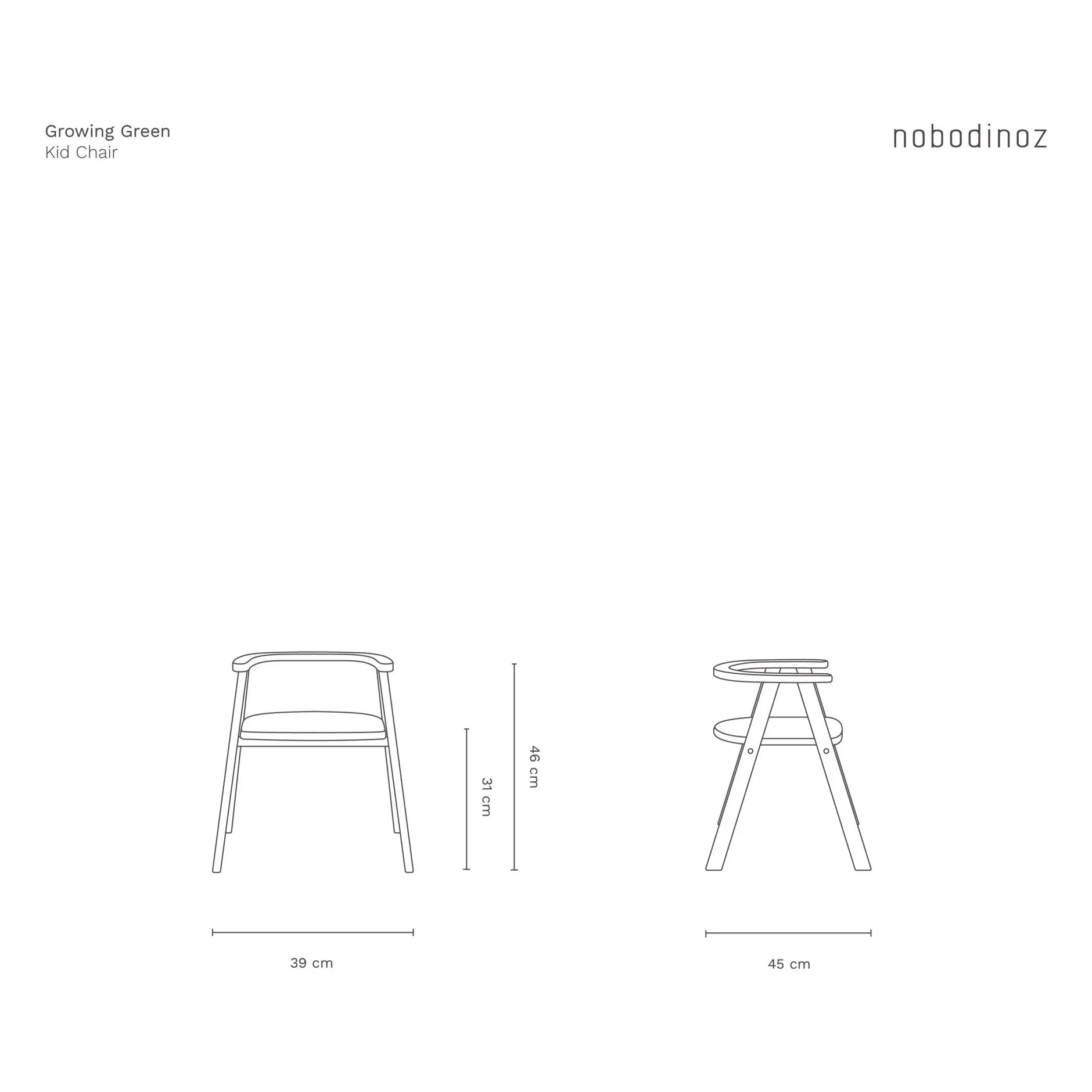 Nobodinoz - Silla verde evolutiva | Azul