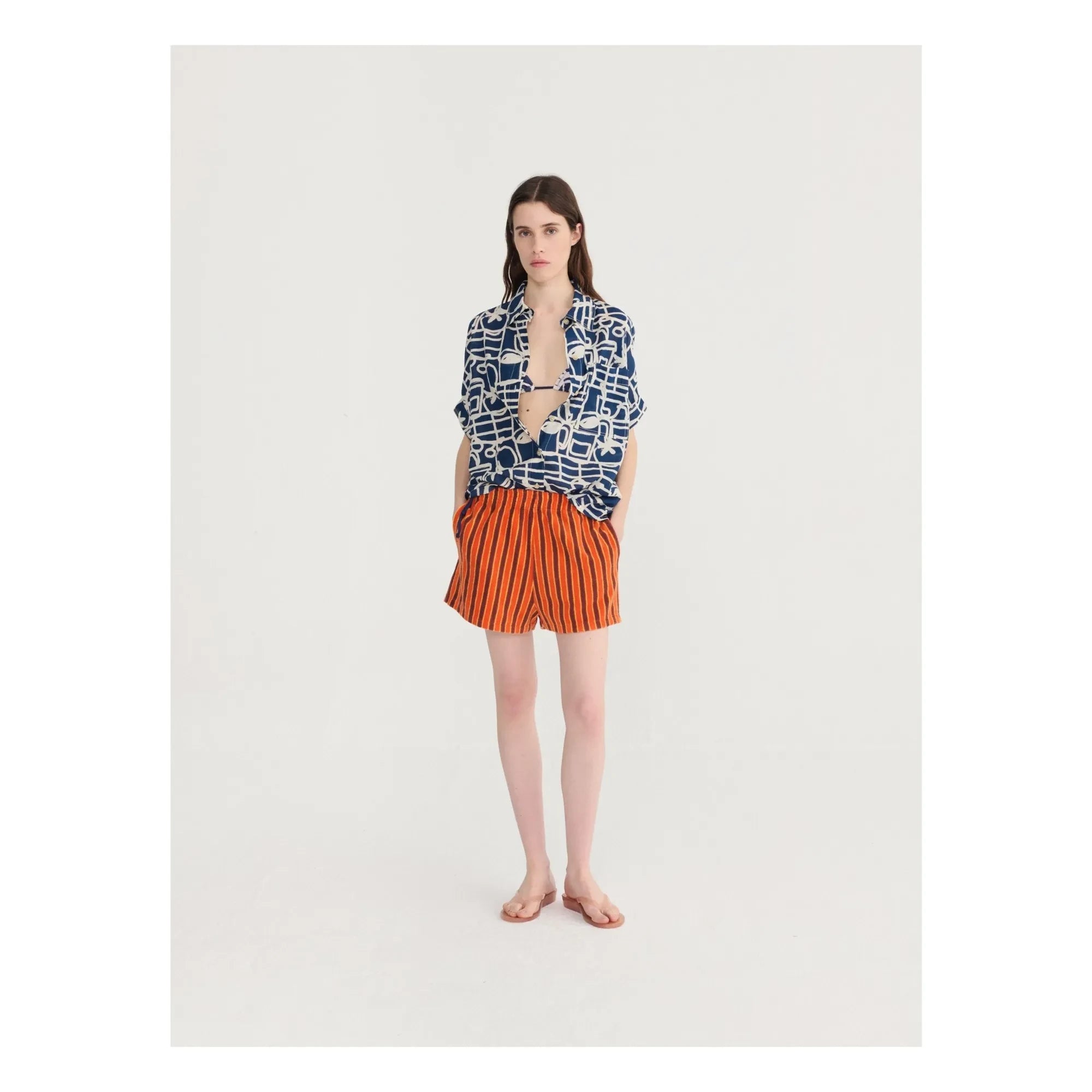 Bobo Choses - Shorts cortos de felpa | Camel