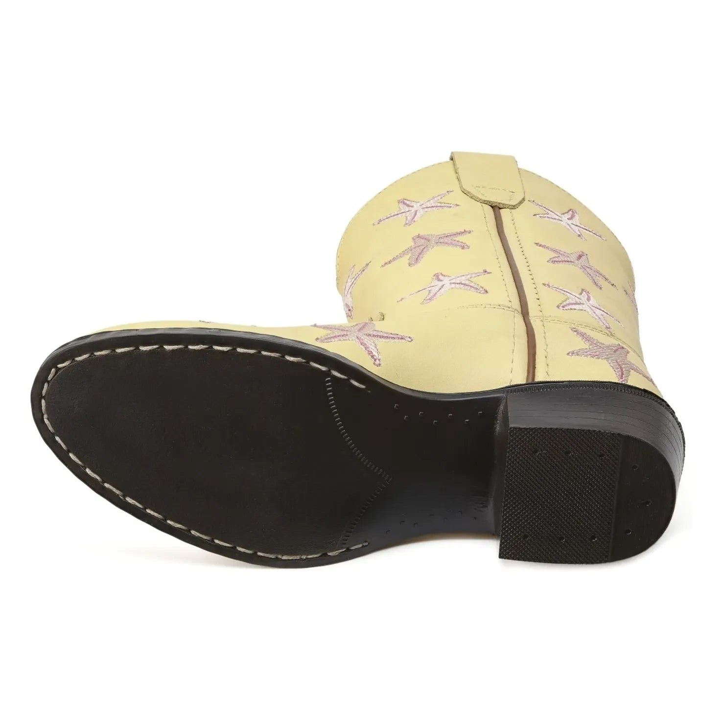 Bootstock - Botas cowboy de piel Starfish | Amarillo pálido