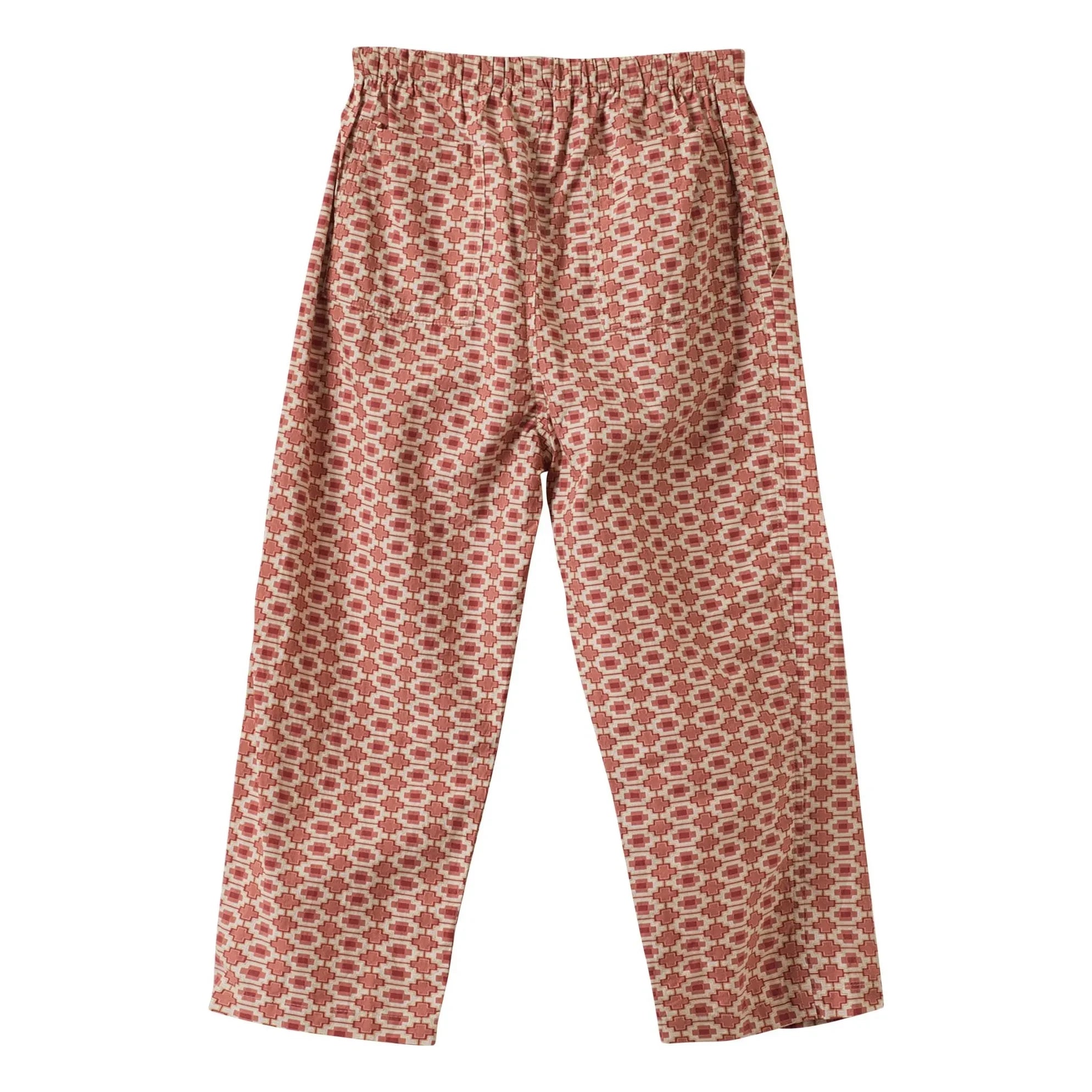 Caramelo - Leda Pantalón Geométrico | Rojo teja