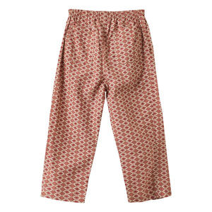 Caramelo - Leda Pantalón Geométrico | Rojo teja