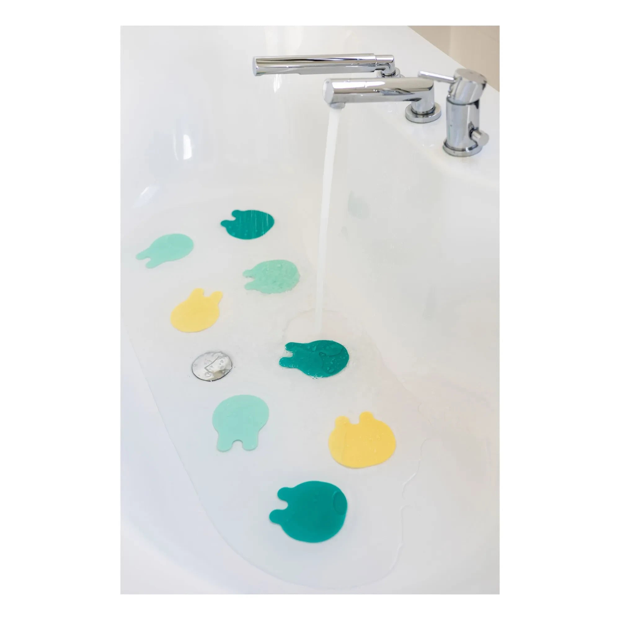 Quut - Alfombrillas de baño Grippi - Juego de 8 unidades | Amarillo