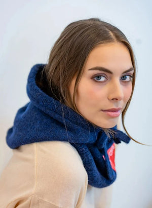 K'puche - Sudadera con capucha de alpaca Kim | Azul oscuro