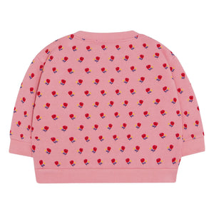 The Campamento - Çiçek Desenli Bebek Sweatshirt | Pembe