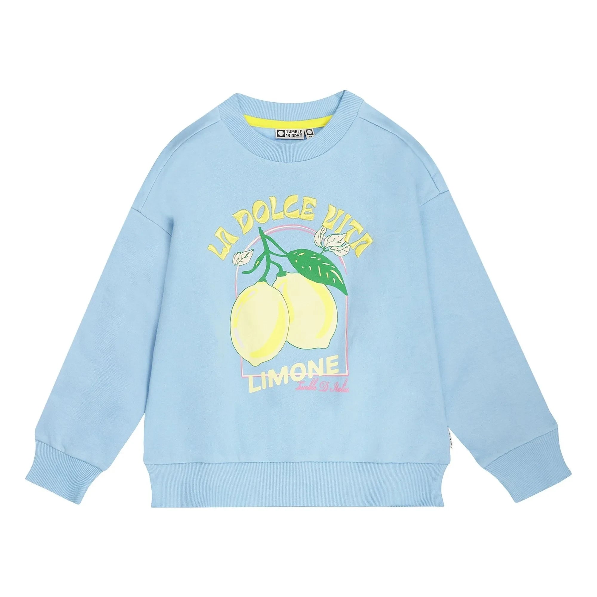 Tumble N'Dry - Sudadera Oversize Vital Citrons de Algodón Orgánico | Azul claro