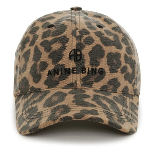Anine Bing - Gorra Jeremy Leopard | Marrón