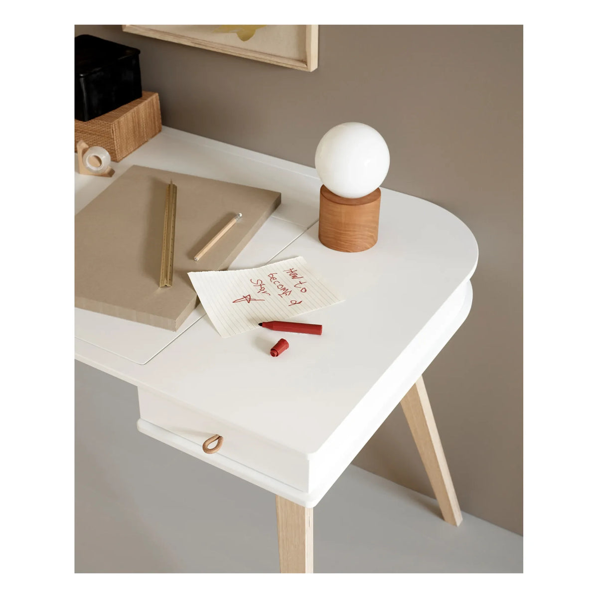 Oliver Furniture - Mesa de madera, 72 cm | Blanco