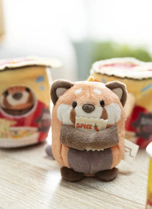 Nici - Panda de Peluche Rojo Akai y Disfraz de Fideos | Naranja