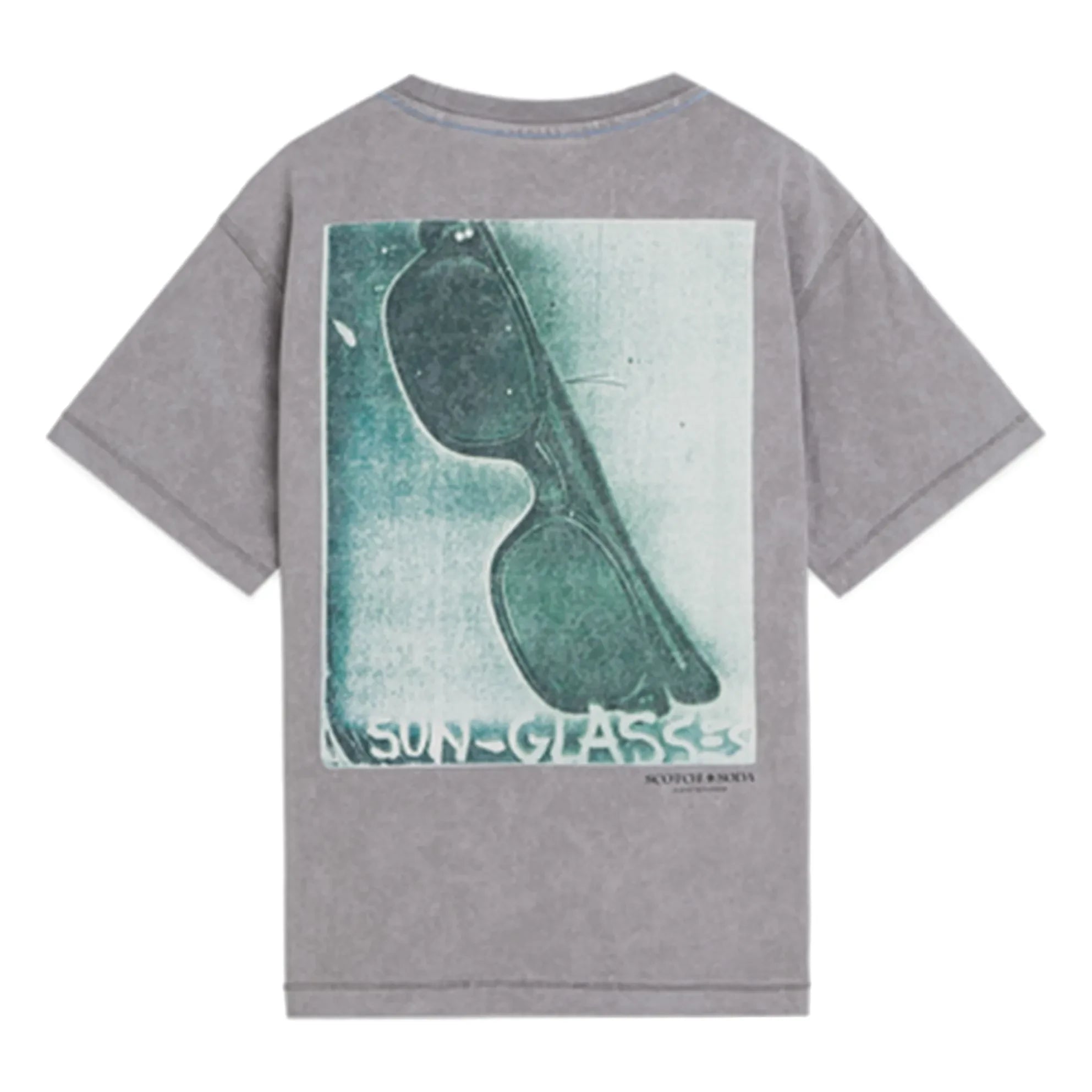 Scotch & Soda - Camiseta con obra de arte de Basquiat | Gris