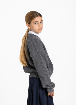 Smallable Kid - Chaqueta de algodón orgánico Abbey | Gris melange