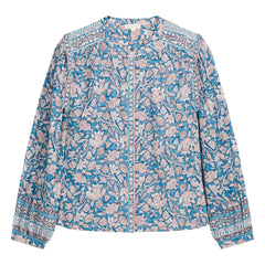 Louise Misha - Blusa Jane de algodón orgánico | Azul