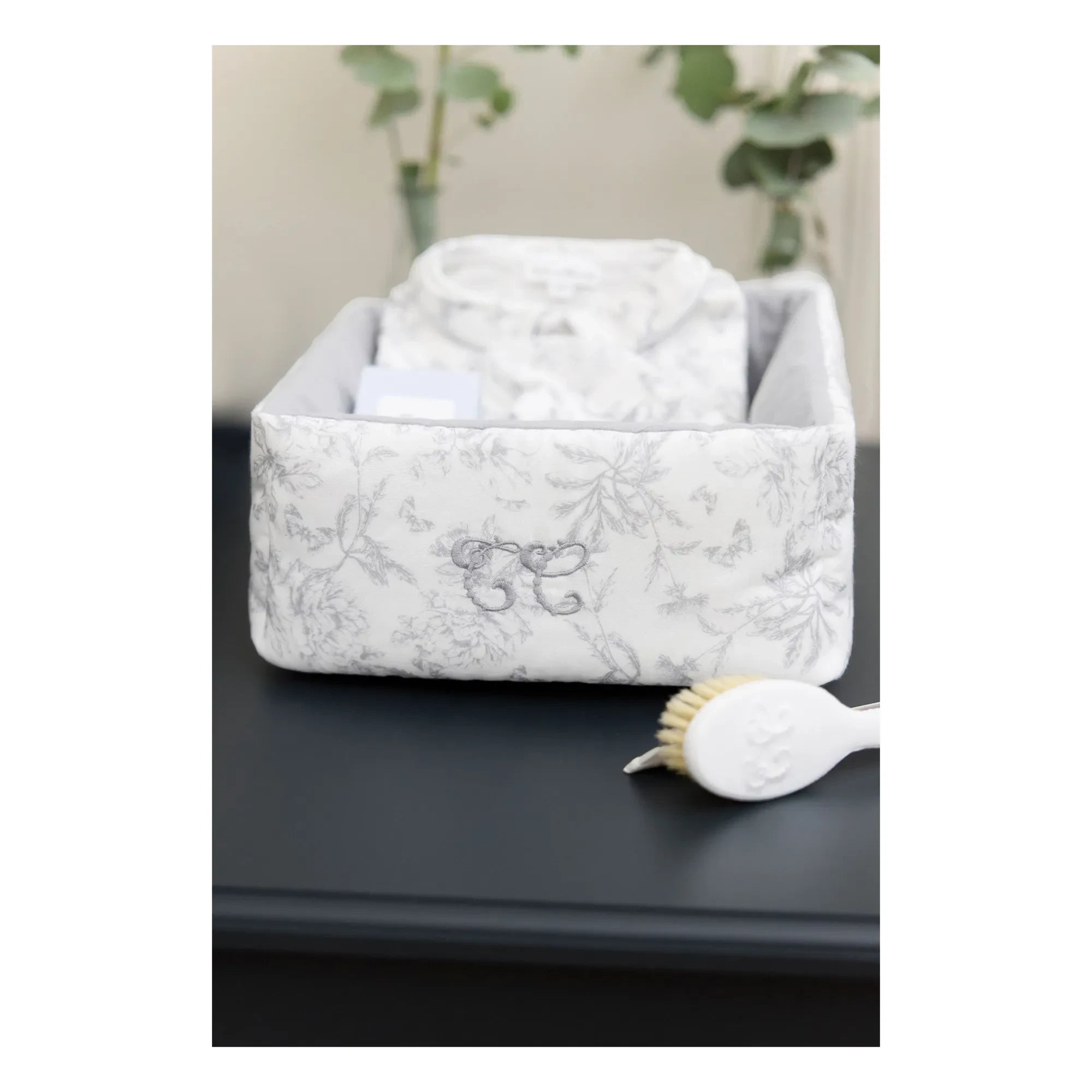 Tartine et Chocolat - Cesta Toile de Jouy | Gris